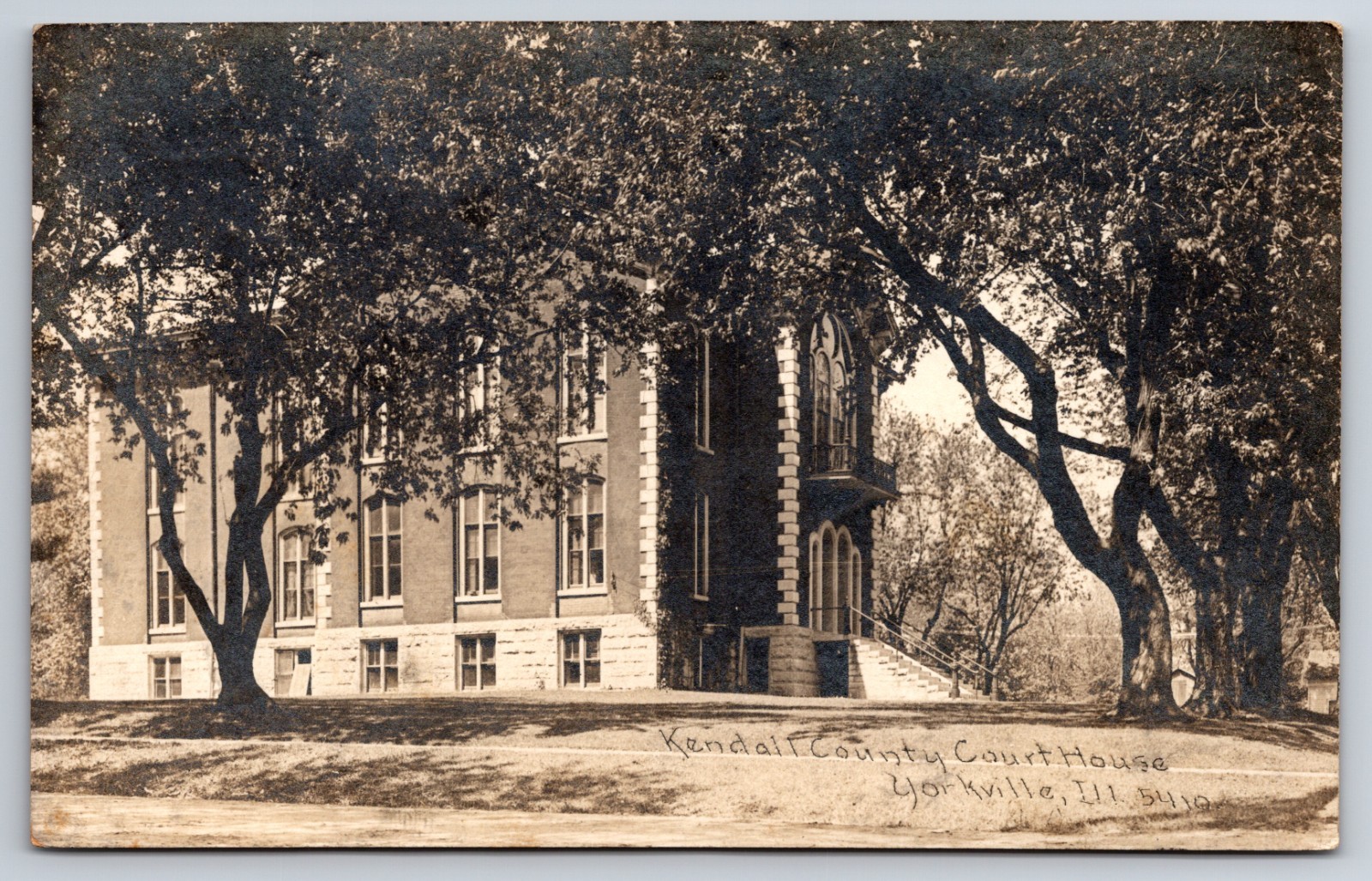 Kendall County Court House Yorkville Illinois IL CR Childs 1916 Real Photo RPPC Kendall County Court House Yorkville Illinois IL CR Childs 1916 Real Photo RPPC