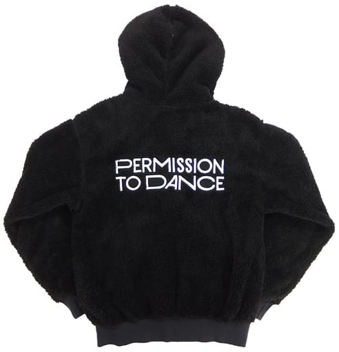 BTS Bangtan Boys Fleece Zip-Up Hoodie Black Size S Permission to Dance