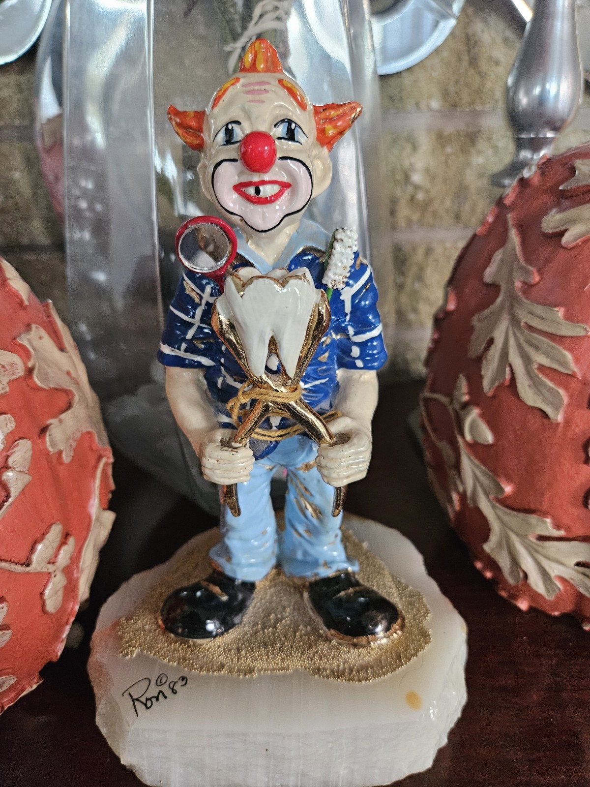 VTG - Ron Lee - Clown Dentist (Gold Plated, 1983) - Signed VTG - Ron Lee - Clown Dentist (Gold Plated, 1983) - Signed
