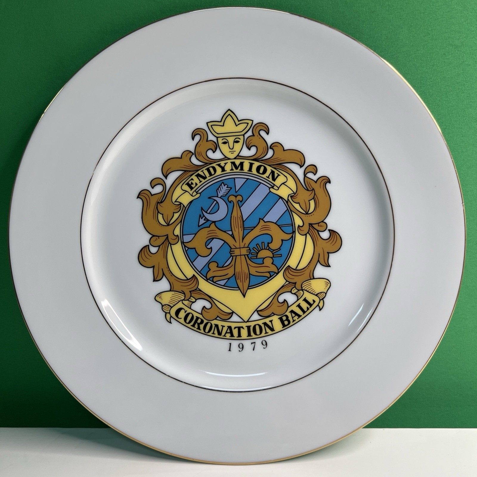 Vtg 1978 / 1979 Krewe of Endymion Coronation Ball Plate New Orleans Mardi Gras