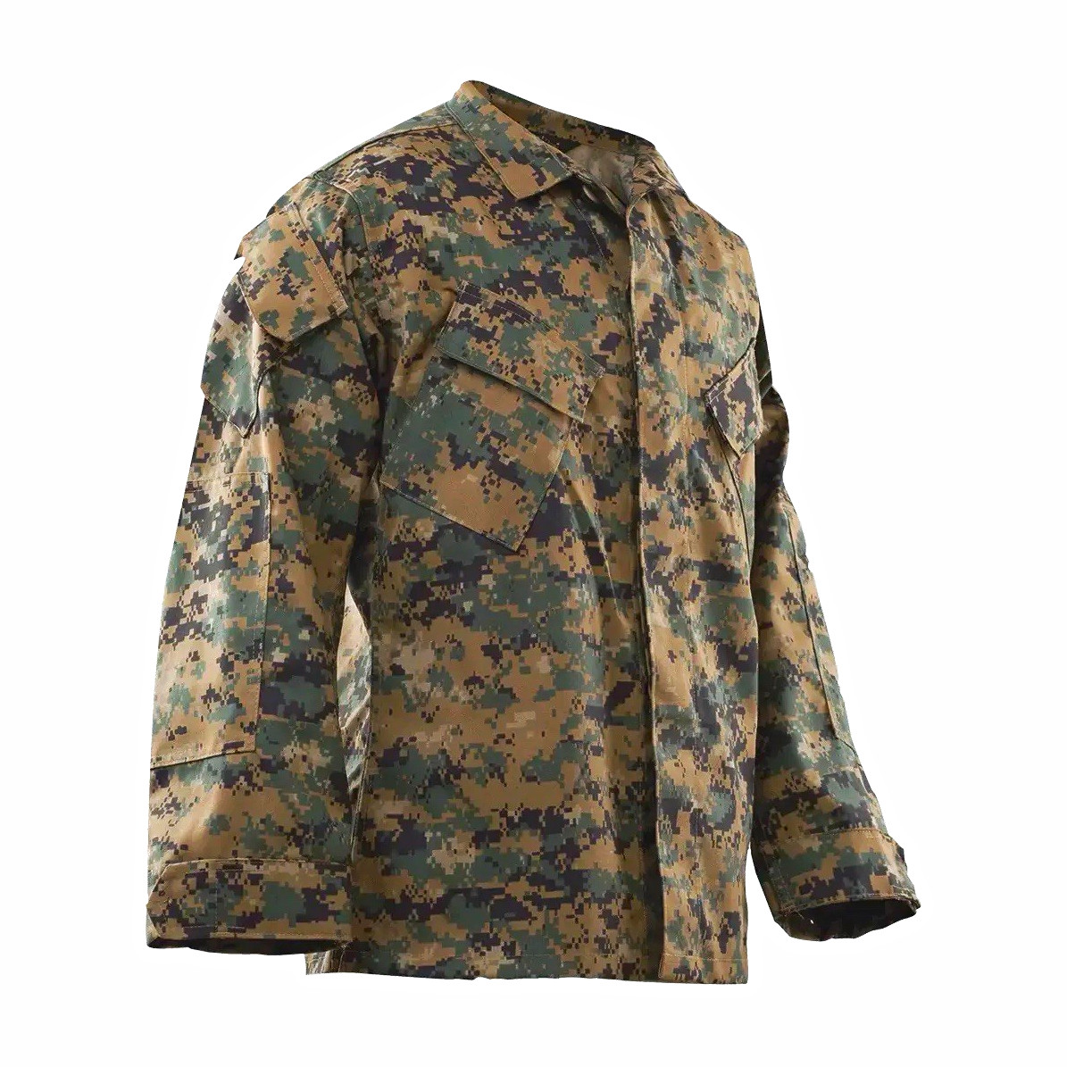 TRU-SPEC Men's 4-Pocket BDU Jacket Shirt Woodland Digital Camo XS Long NWT