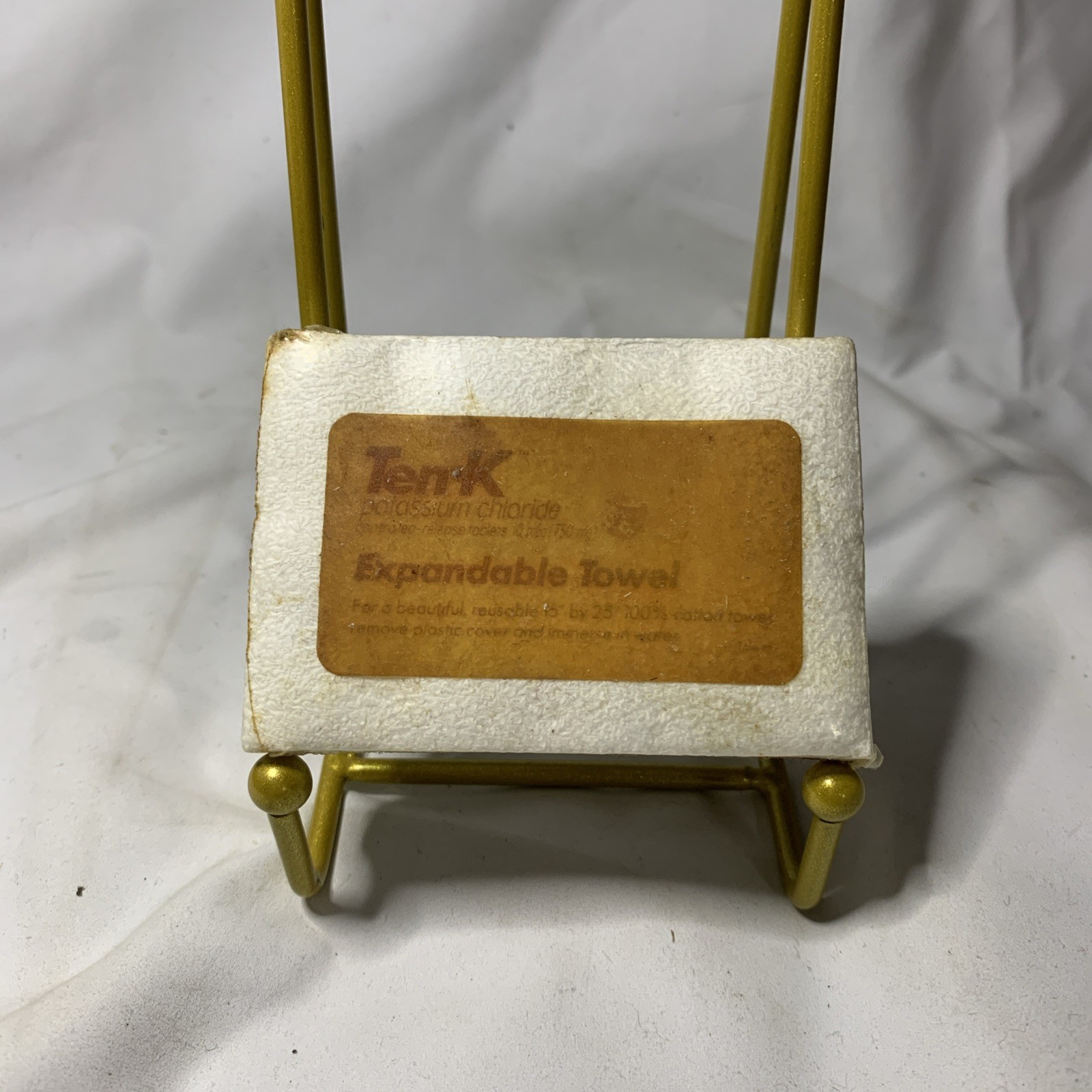 VINTAGE TEN-K POTASSIUM CHLORIDE New Expandable Towel Pharma Sales Rep Giveaway