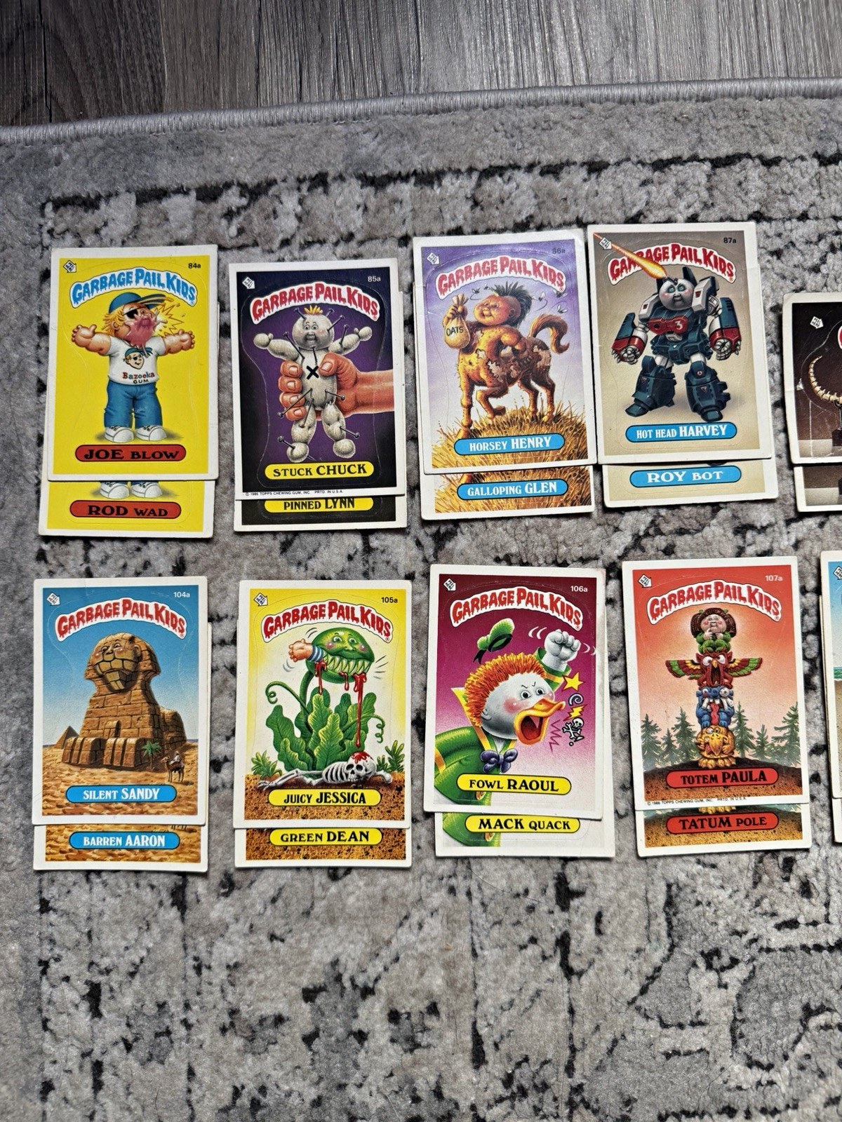 1986 Topps Garbage Pail Kids Vintage Sticker Card Lot - Series 3, 79 Cards total