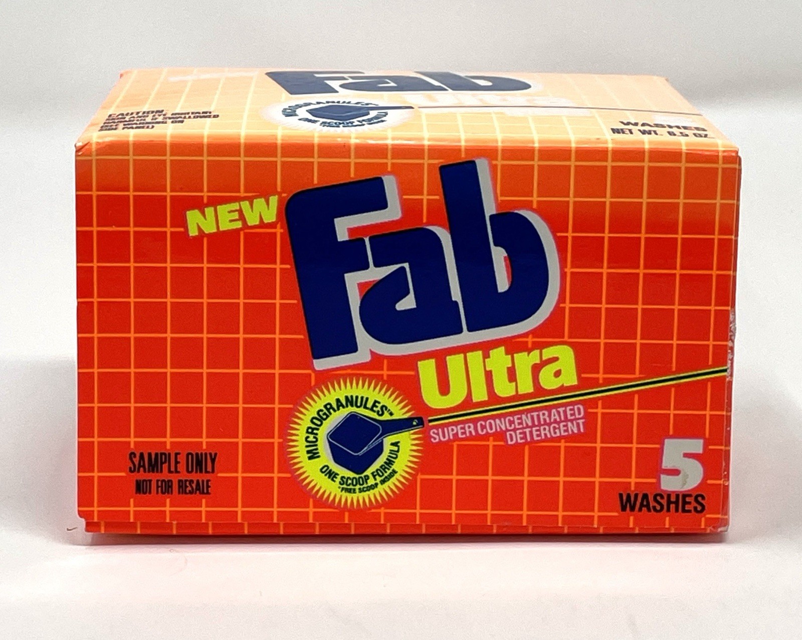 Vintage FAB ULTRA Laundry Detergent 5.5 Oz Sample Box 5 Washes Sealed