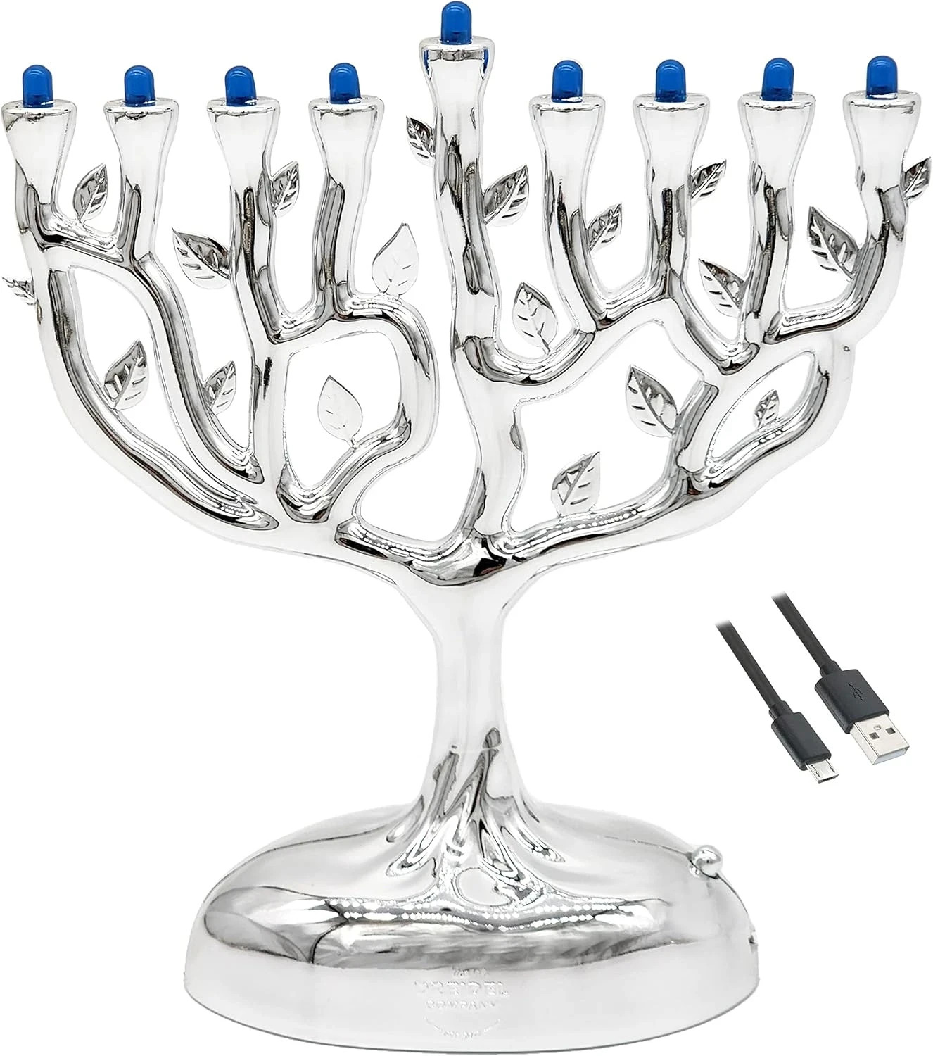 Mini Electric Menorah, Tree of Life Design Hanukkah Menorah, LED Travel Menora, Mini Electric Menorah, Tree of Life Design Hanukkah Menorah, LED Travel Menora,