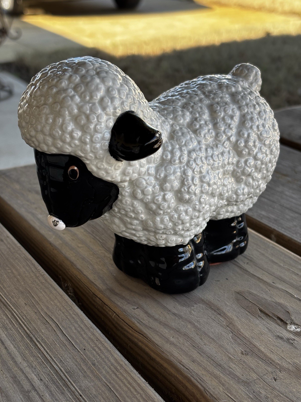 Cute Vintage Ceramic Lamb Piggy Bank