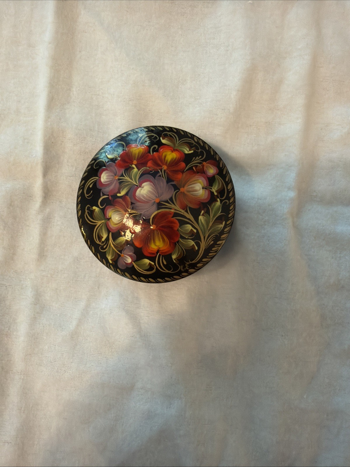 Ukrainian Lacquer Box. Hand Painted