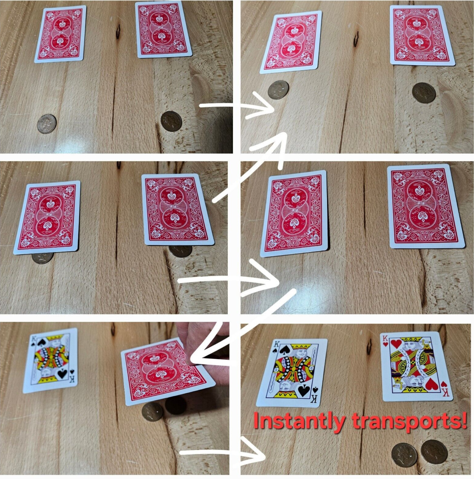 Magic Trick - Coin Transportation -Coins Vanish & Appear Instantly 