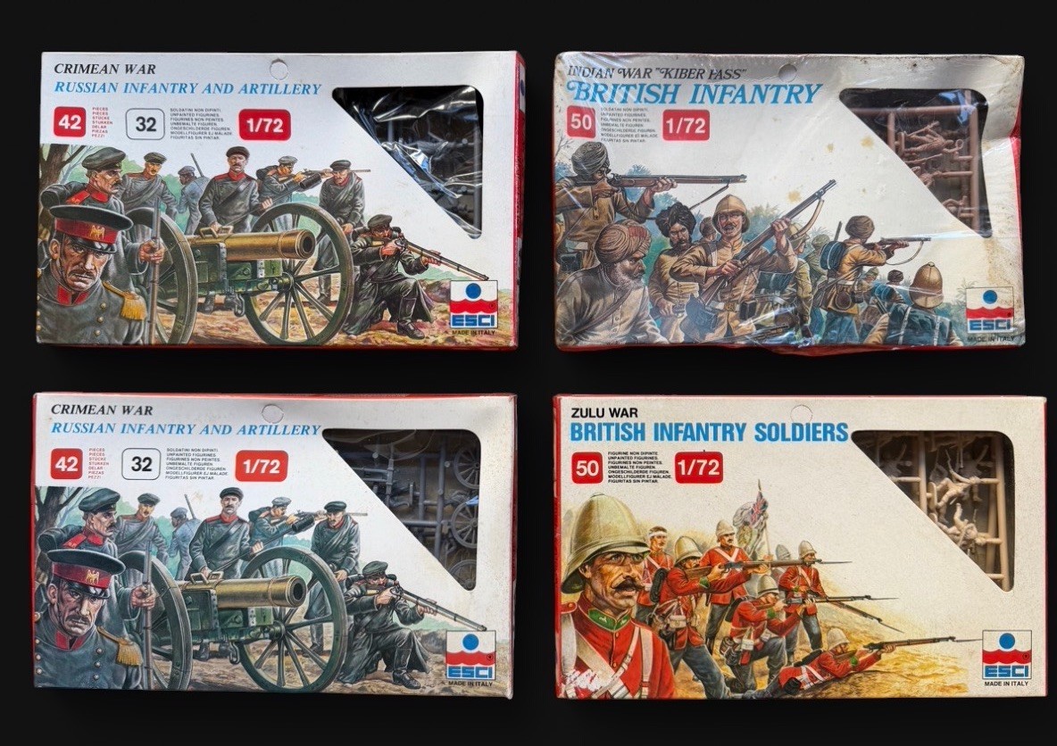 ESCI 1:72 Plastic Infantry Soldier Figures British & Russian Vintage 1983