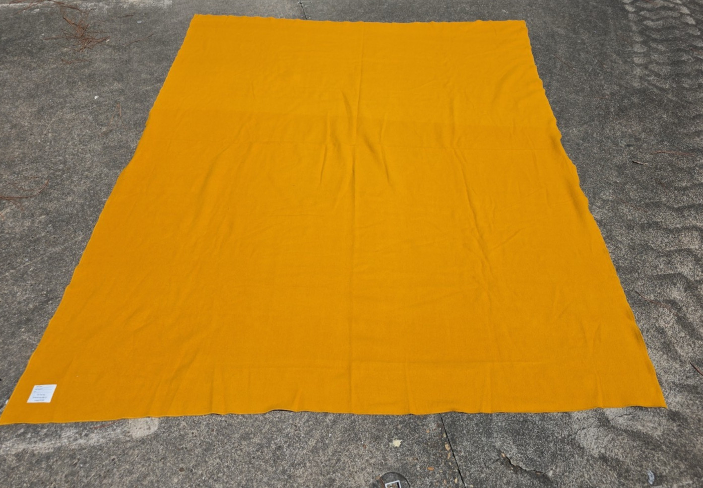 RARE Vintage Litchfield Woolen Mills Cadet Military Blanket Wool Yellow/Gold USA
