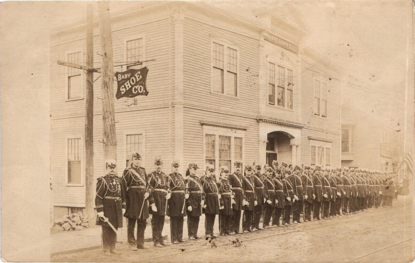 MASSACHUSETTS Odd Fellows Hall IOOF Early 1900s MA Real Photo Postcard RPPC MASSACHUSETTS Odd Fellows Hall IOOF Early 1900s MA Real Photo Postcard RPPC