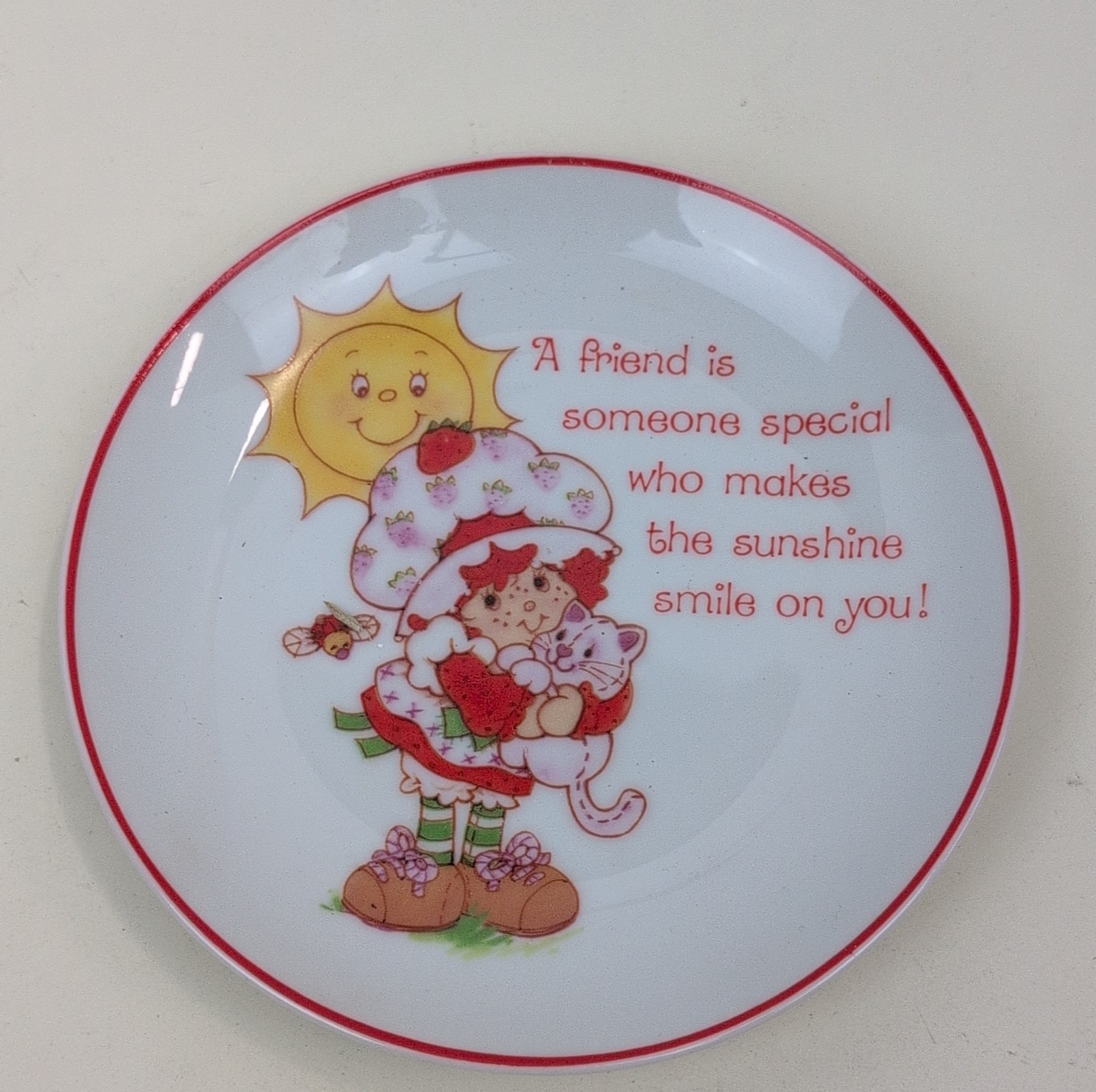 Strawberry Shortcake Lasting Memories Friendship Plate Fine Porcelain Japan 1983