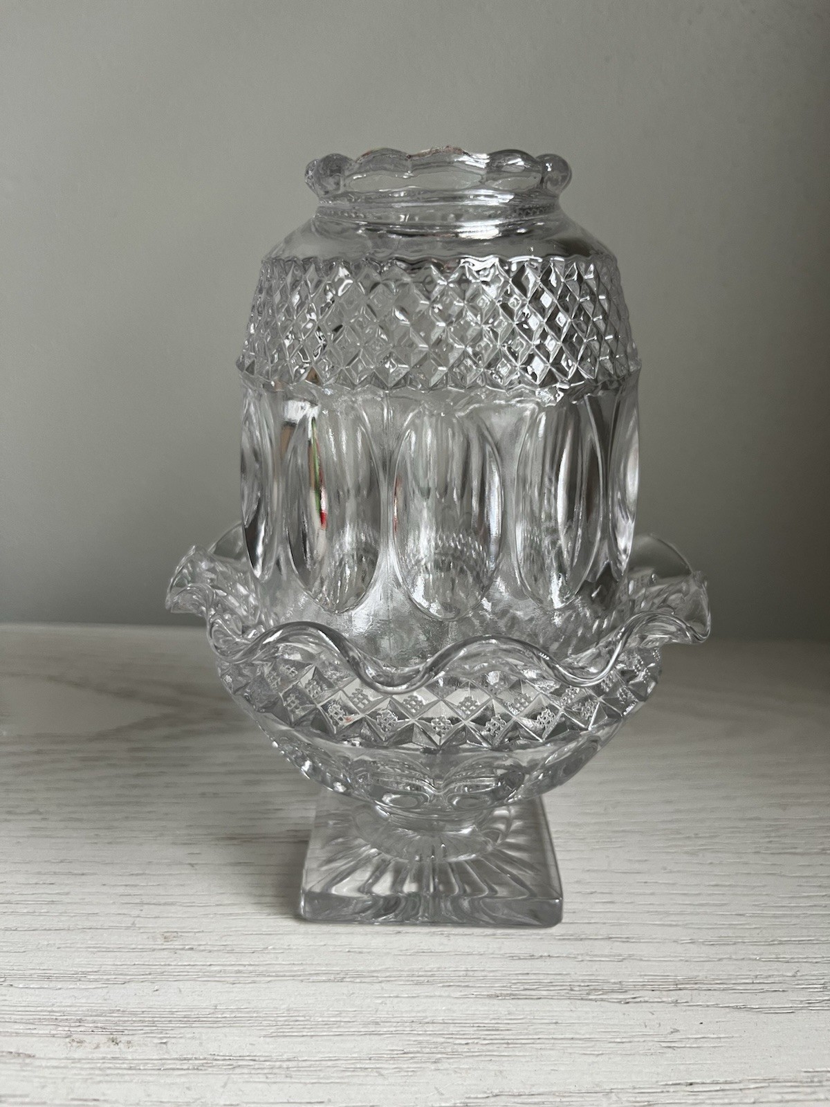 RARE Vintage Westmoreland Wakefield Clear Glass Fairy Lamp ~ 6 1/2” Tall RARE Vintage Westmoreland Wakefield Clear Glass Fairy Lamp ~ 6 1/2” Tall