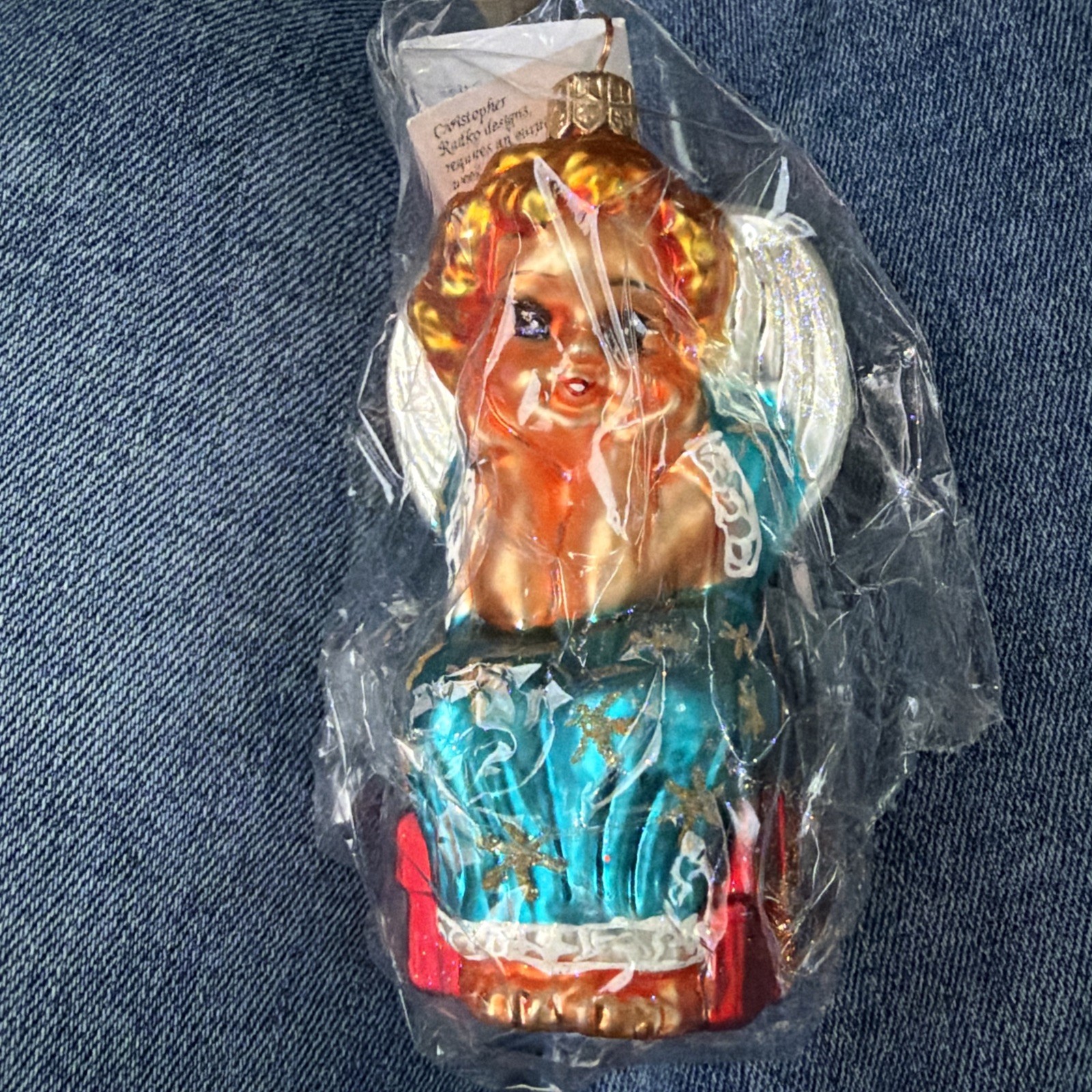 Stunning Vintage 1997 Lil Miss Angel By Christopher Radko Christmas Ornaments