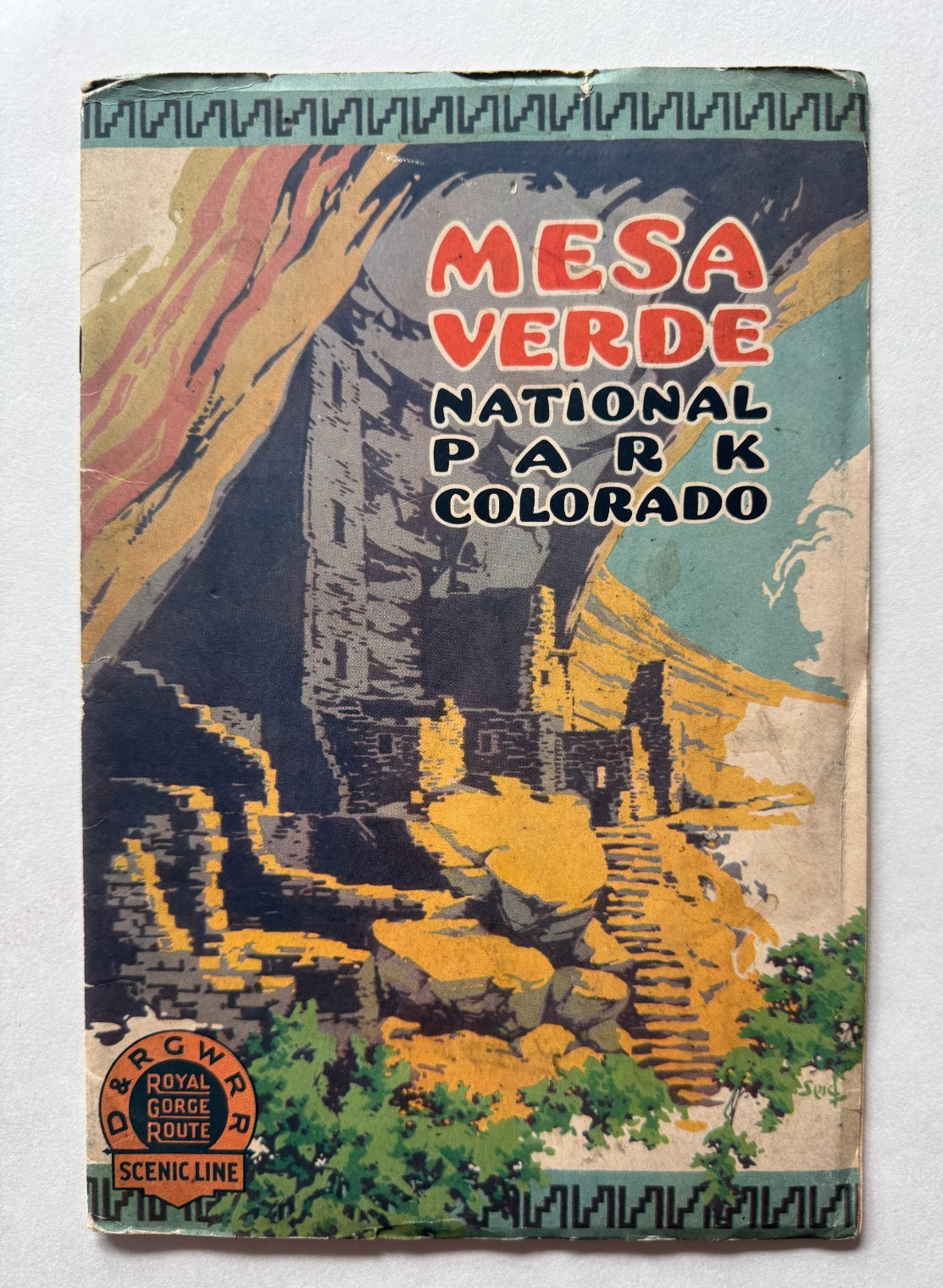 Vintage ca 1940s D&RGW Railroad Booklet Mesa Verde National Park Joseph E Smith