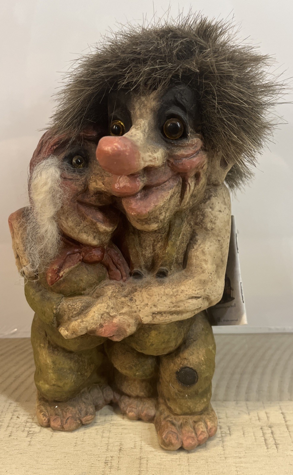 Vtg Original NyForm Troll # 126 Norway Couple Hugging Original Tag