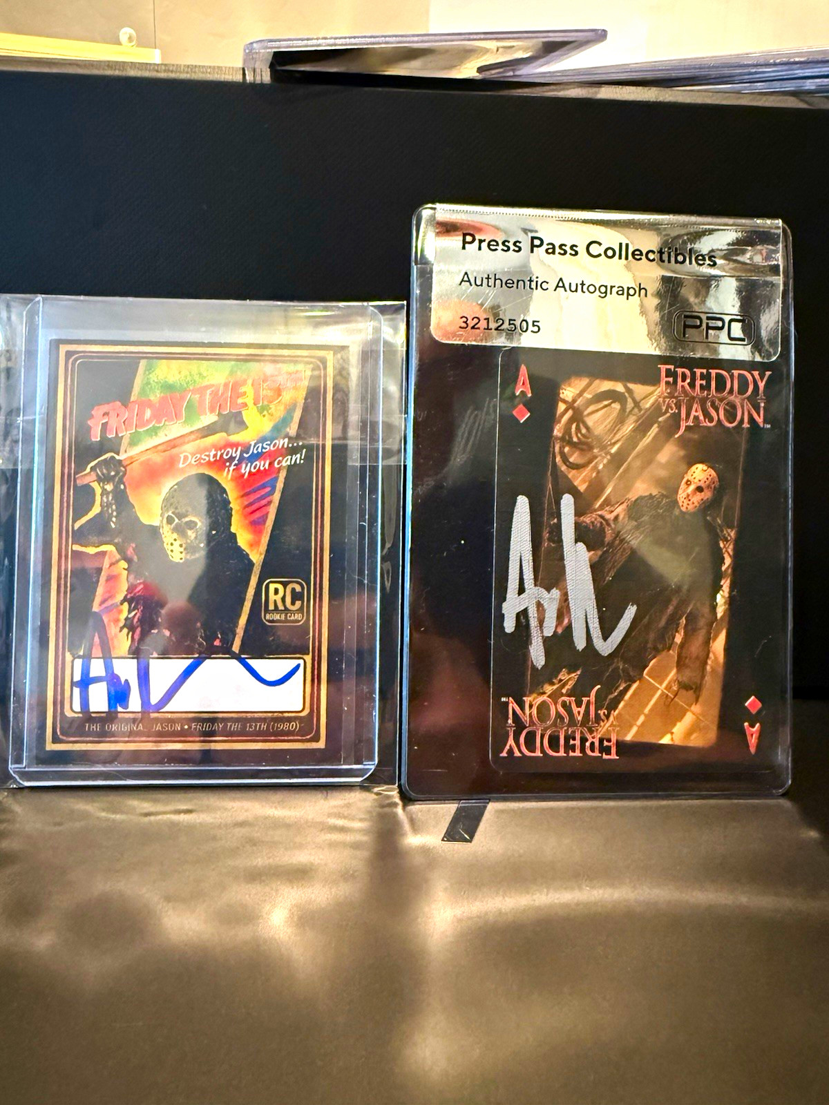 Ari Lehman Friday the 13th Jason Voorhees Signed Auto 2 Card Lot 