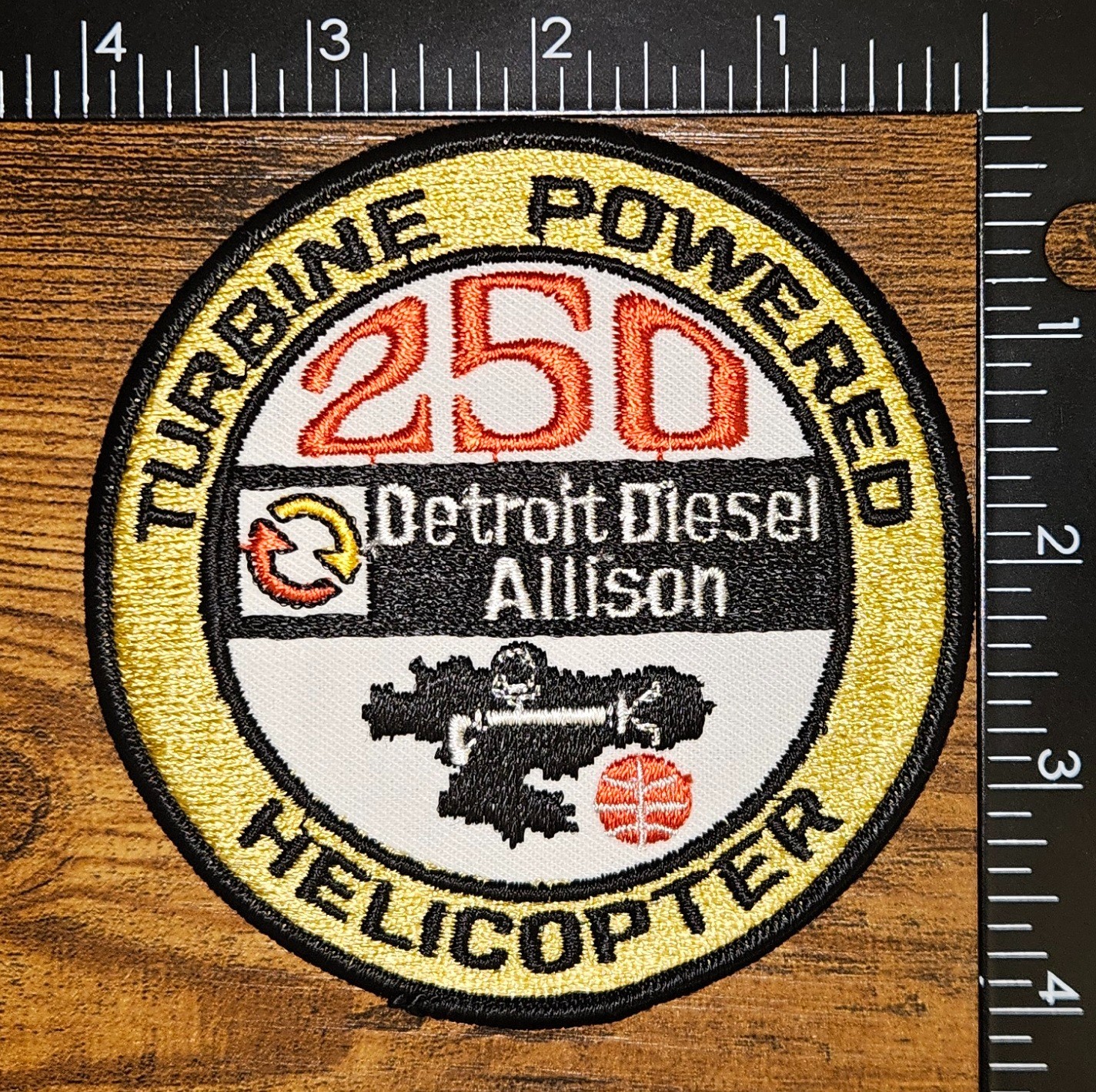 Turbine Powered Helicopter 250 Detroit Diesel Allison Vintage Engine Patch