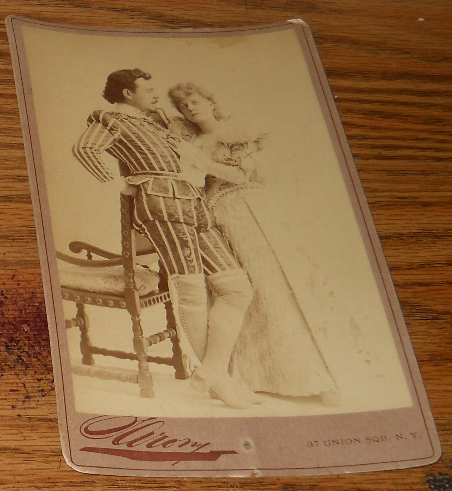 1880\'s Cabinet Card Photo Marie Wainwright & Henry Miller Actors in Costume 1880\'s Cabinet Card Photo Marie Wainwright & Henry Miller Actors in Costume