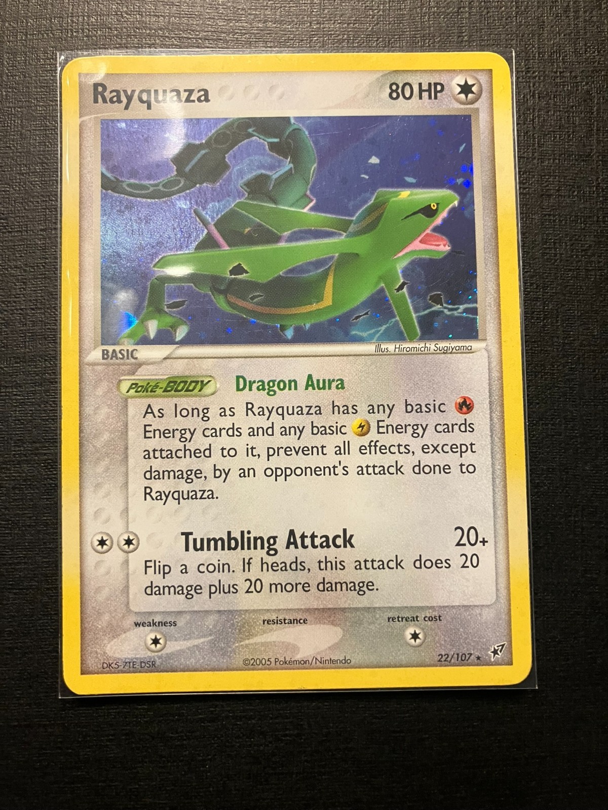 Rayquaza 22/107 EX Deoxys Holo Rare 80 HP Pokemon TCG Card 2005 English Rayquaza 22/107 EX Deoxys Holo Rare 80 HP Pokemon TCG Card 2005 English