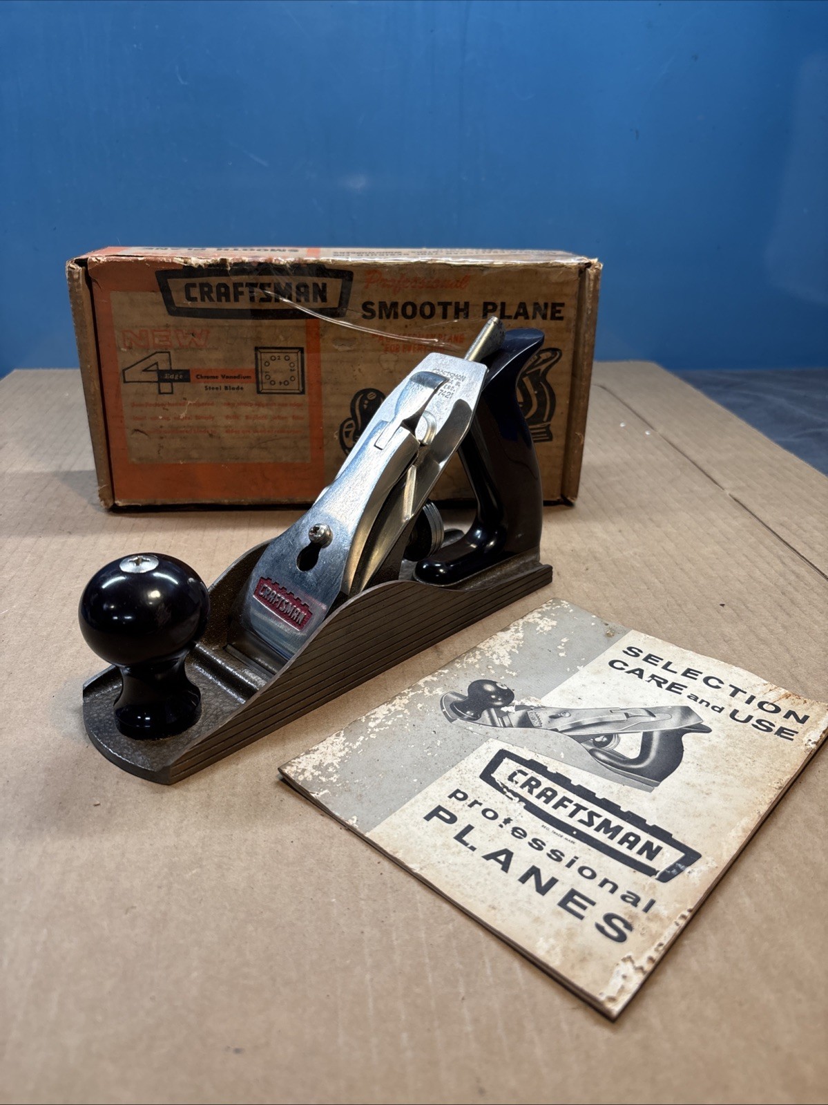 Vtg Sears Craftsman No.37421 Smooth Plane 9\