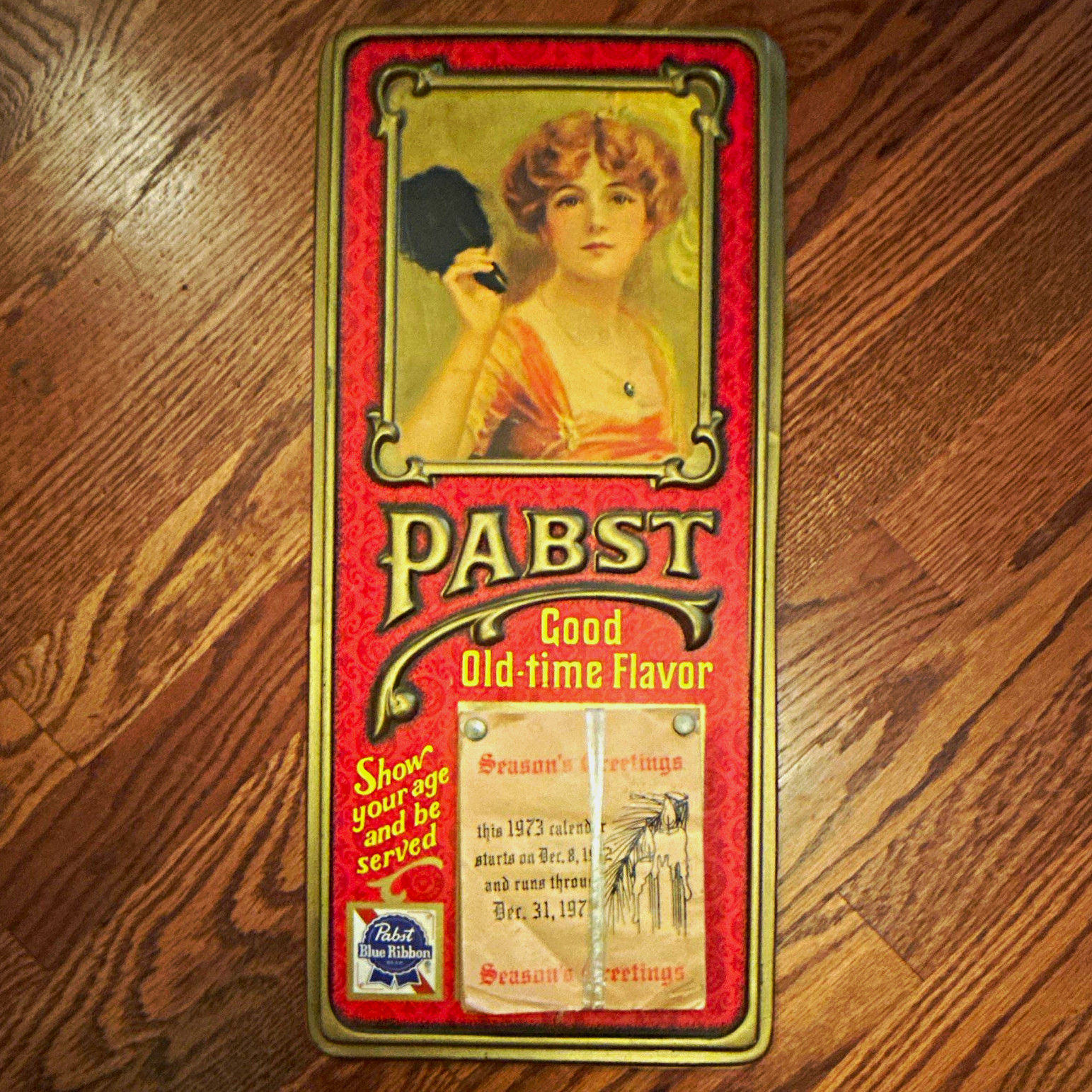 Pabst Good Old-time Flavor 1973 calendar.