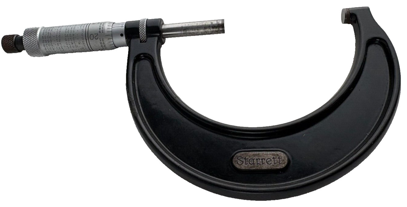 Starrett No. 436 Outside Micrometer – 2-3” Range – Precision Machinist Tool