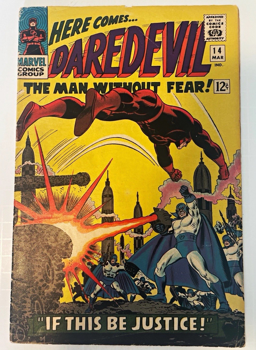 Vintage 1966 Daredevil #14 Marvel Silver Age Comic 1st Vibranium Stan Lee