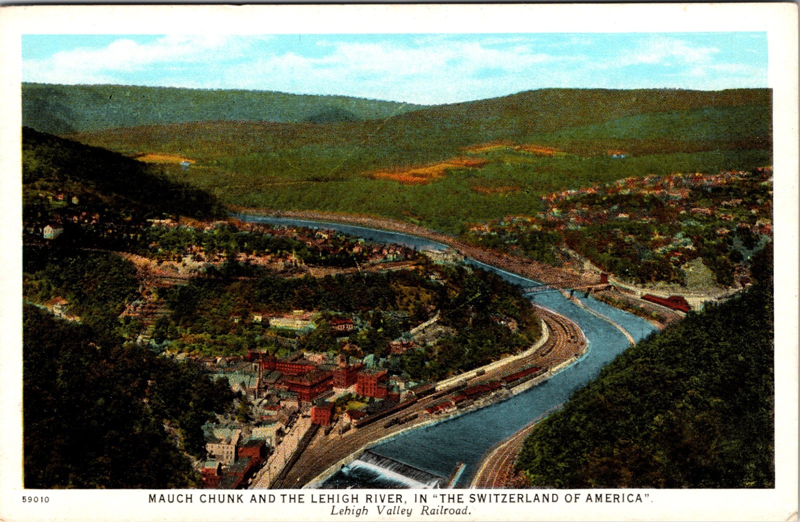 Lehigh Valley Railroad Mauch Chunk PA. White Border Post Card 1917-1929 Lehigh Valley Railroad Mauch Chunk PA. White Border Post Card 1917-1929