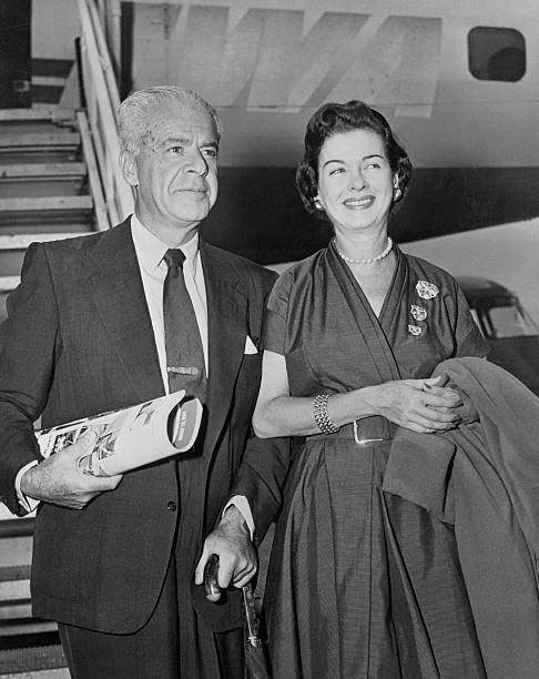 Joan Bennet husband Walter Wanger arrive via TWA non stop from Los- Old Photo