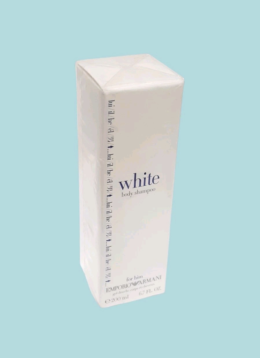 Emporio Armani White For Him Body Shampoo 6.7 oz SEALED See Description