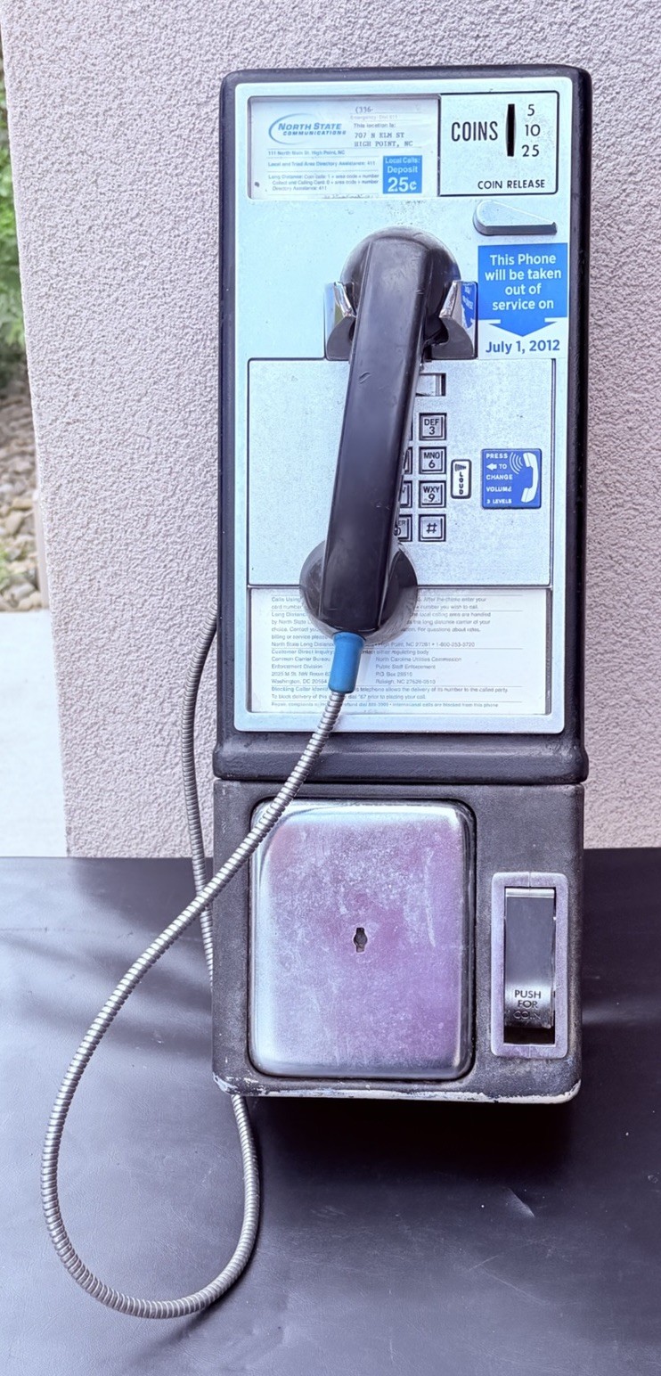 Vintage Northstate Comm Payphone Pay Phone Wall Mount Telephone Used NO KEYS Vintage Northstate Comm Payphone Pay Phone Wall Mount Telephone Used NO KEYS