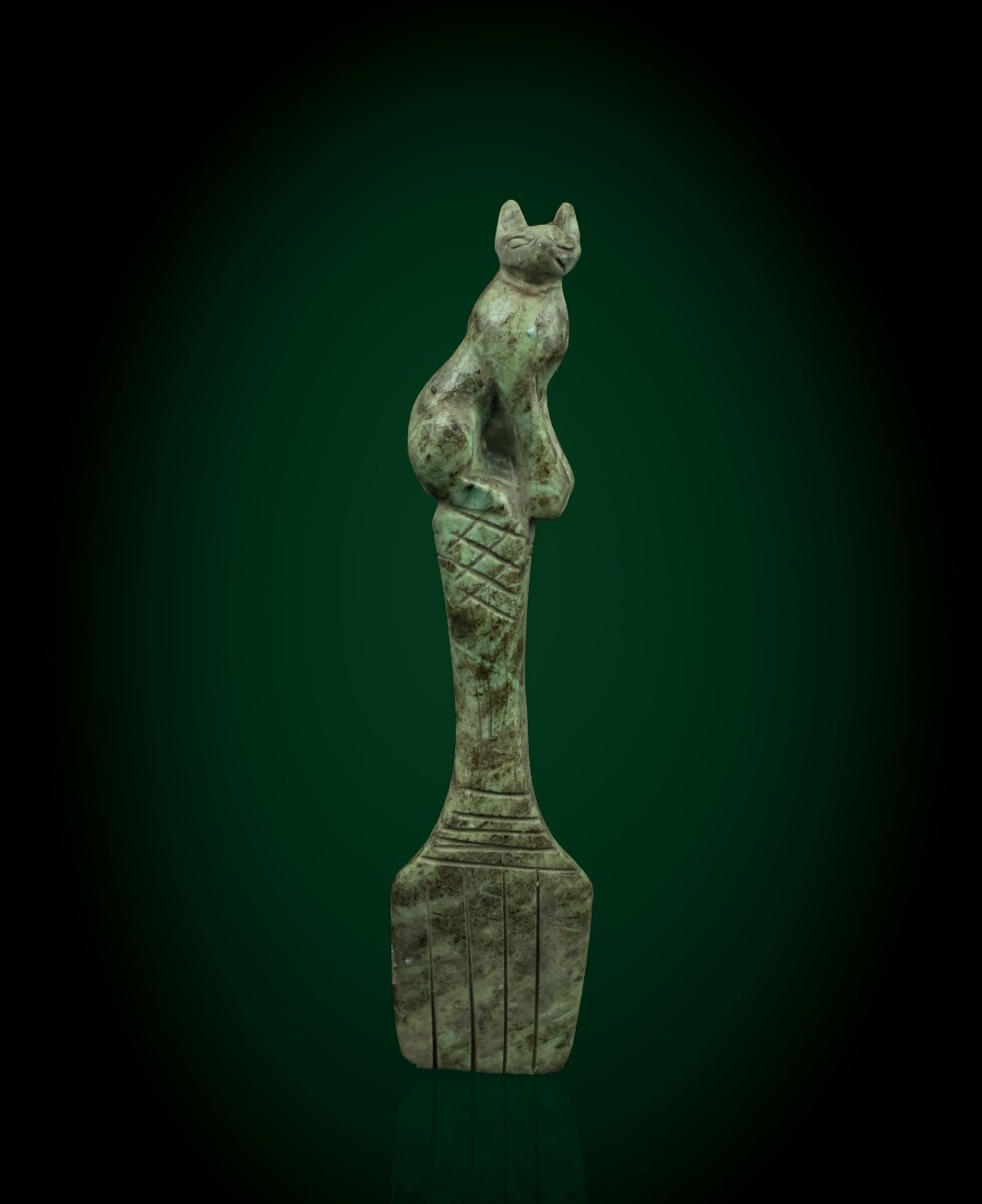 Rare Authentic Ancient Egyptian Antique Bastet Goddess Stone Statue Figure BC