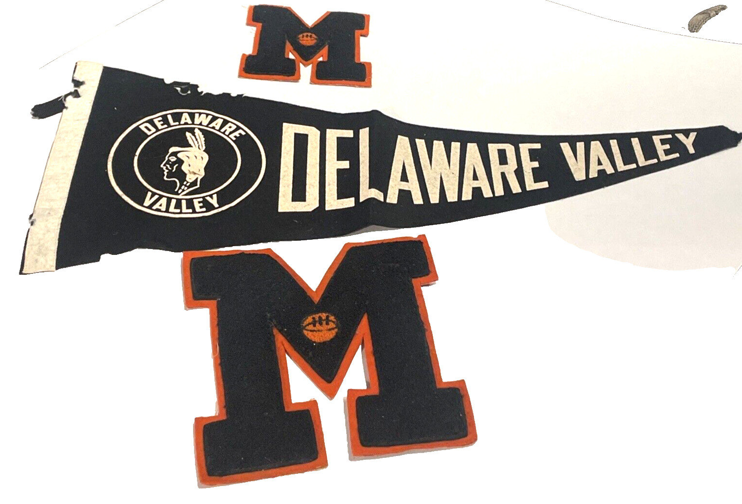 Vintage Milford PA Delaware Valley PA Pennant and Varsity M Standard Pennant Co.