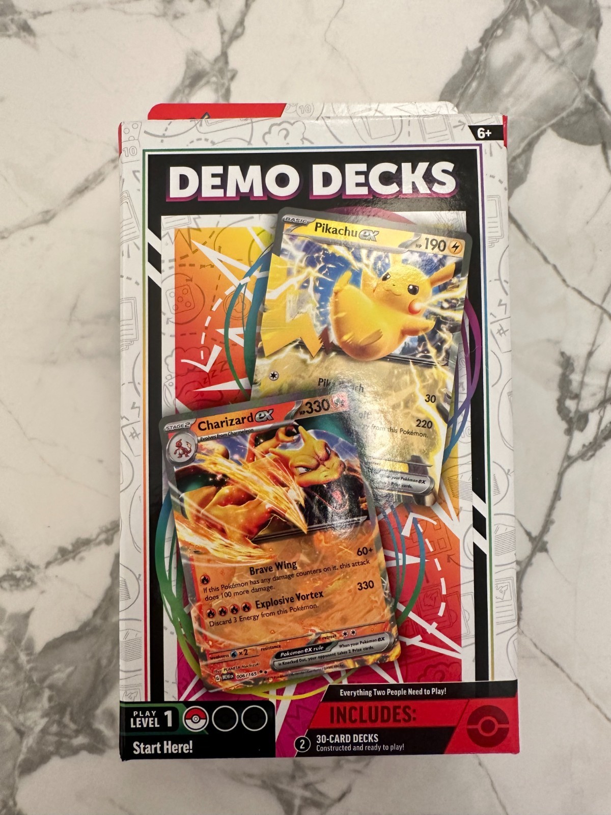 Pokemon Demo Deck Learn to Play Pikachu ex and Charizard ex SEALED TCG PLAY LAB