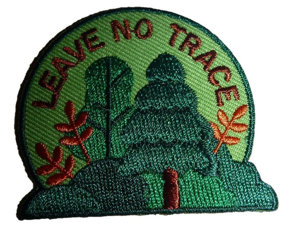 Girl Boy Cub LEAVE NO TRACE Fun Patches Crests Badges SCOUTS GUIDE hiking Forest