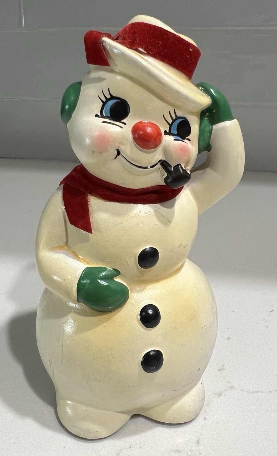 HTF Vintage Commodore Japan Smokey the Snowman Original Foil Sticker Intact VGVC HTF Vintage Commodore Japan Smokey the Snowman Original Foil Sticker Intact VGVC