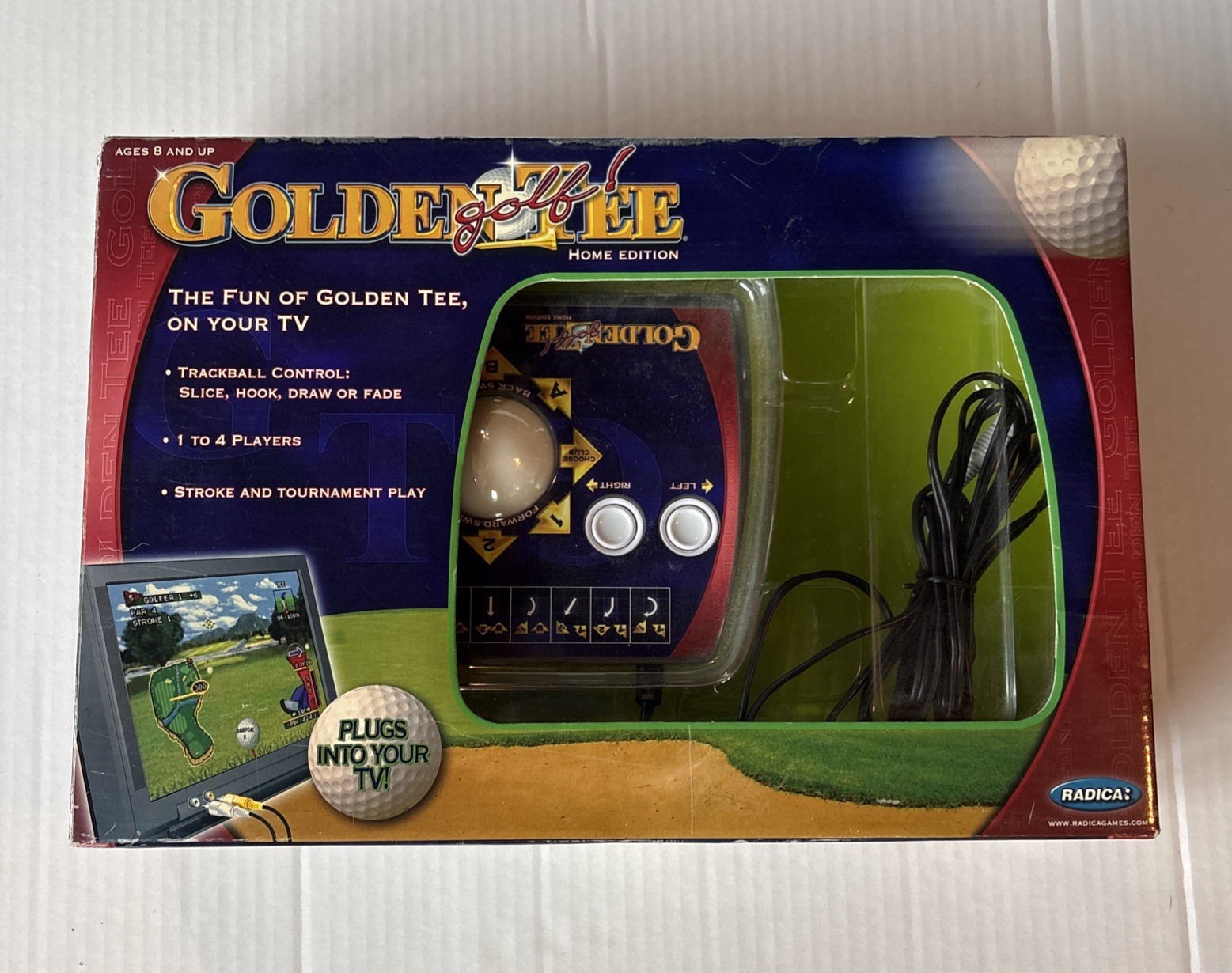 Golden Tee Golf Home Edition plug-and-play TV video game released by Radica Golden Tee Golf Home Edition plug-and-play TV video game released by Radica