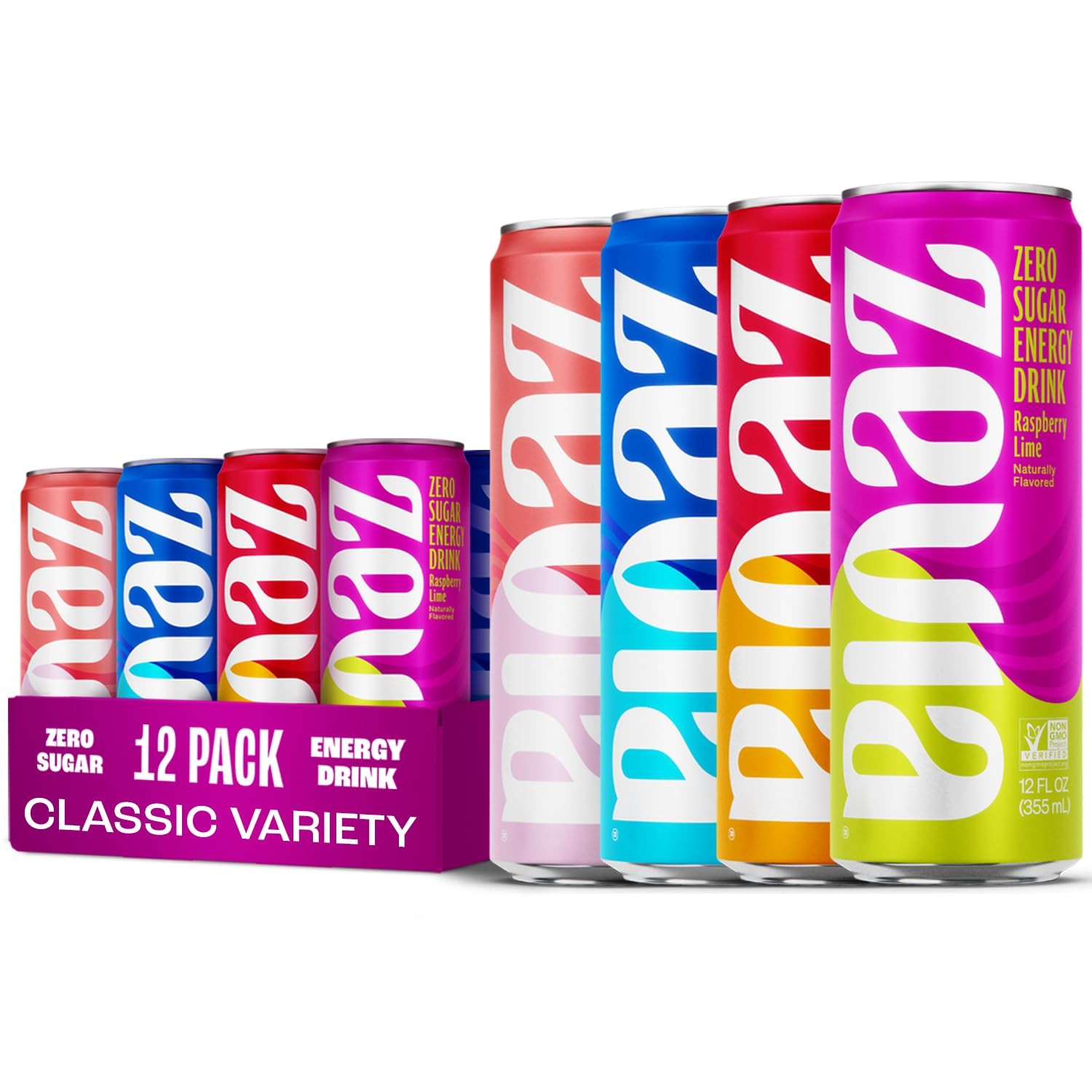 Zevia Zero Sugar Energy Drink, Classic Variety 12 Ounce (Pack of 12), Clear Zevia Zero Sugar Energy Drink, Classic Variety 12 Ounce (Pack of 12), Clear