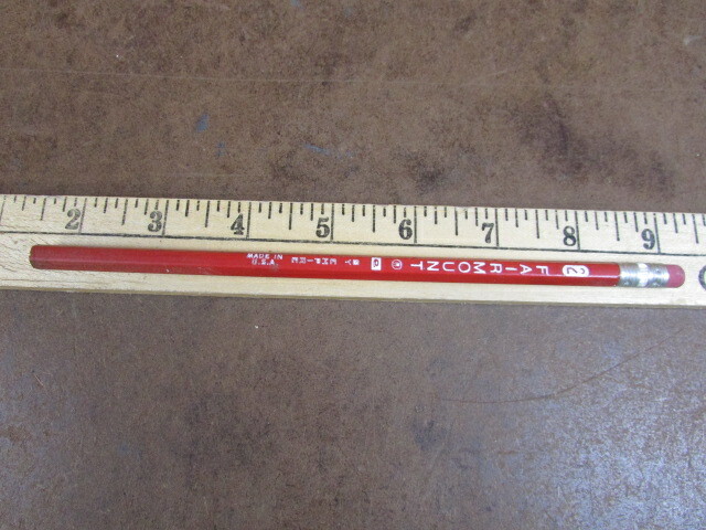 Vintage Wood Pencil Empire Fairmount #2 red USA