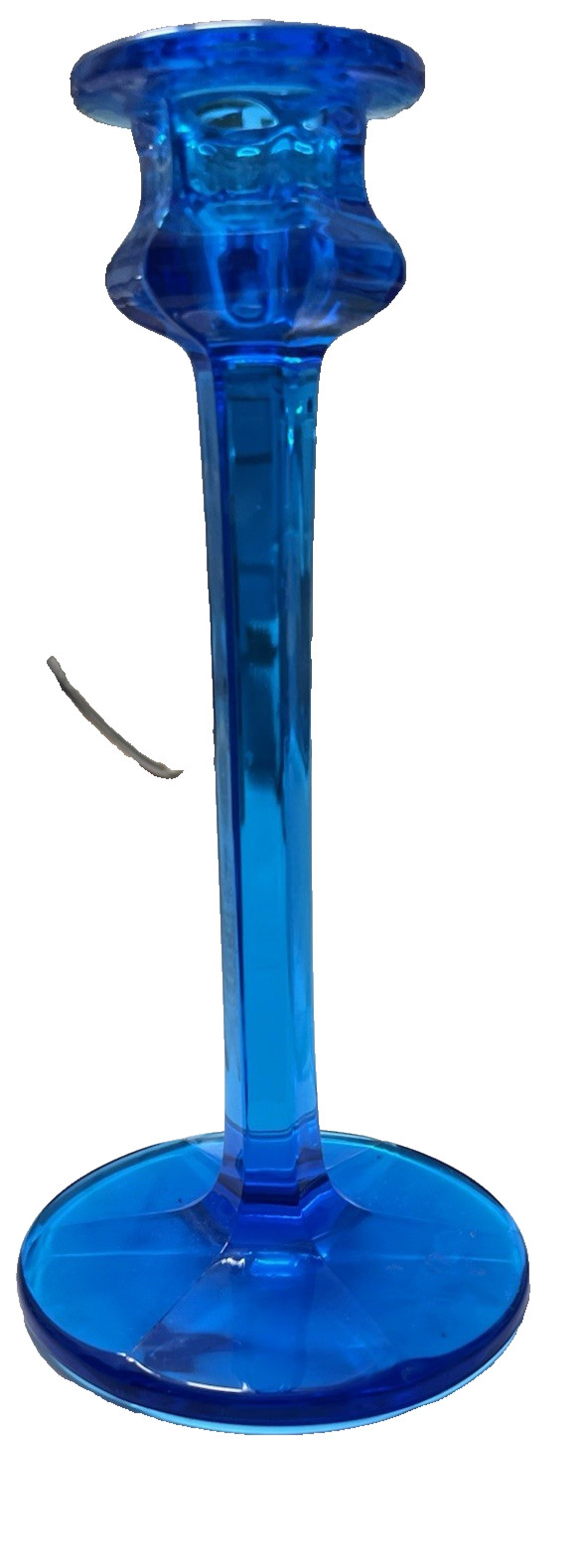 Vintage Cobalt Blue Glass Candlestick  Candle Holder 8\