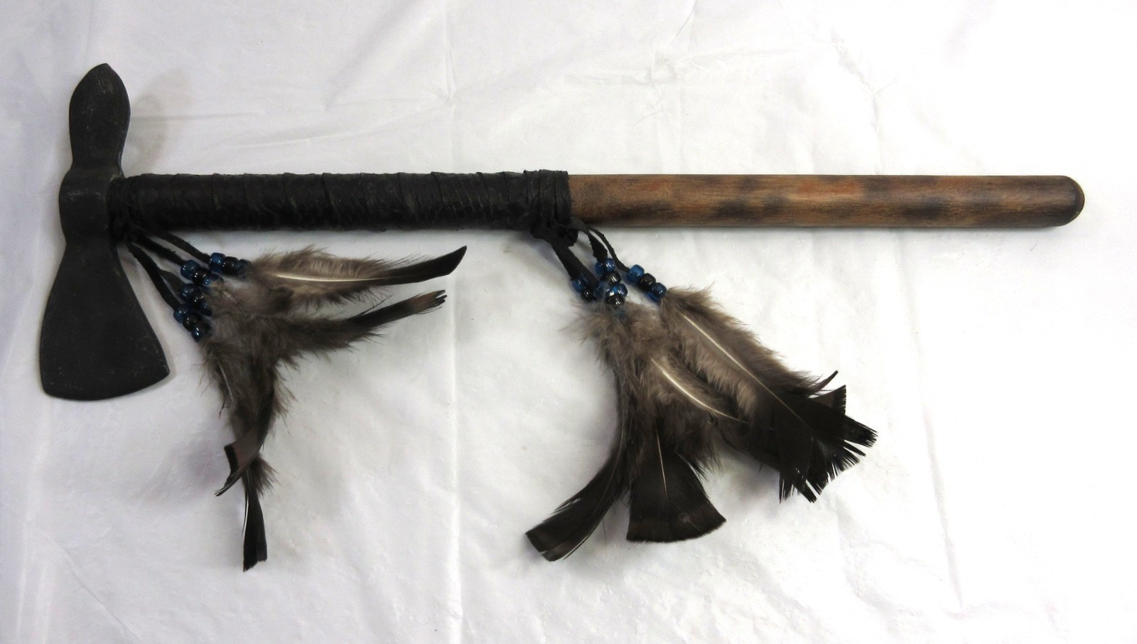Native American War Club, Cherokee, Faux BLack Snakeskin, Tomahawk, COA #97