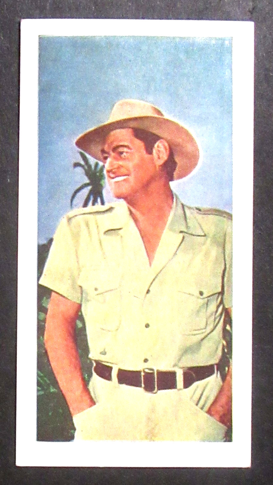 1958 Merrysweets Telegum JOHNNY WEISSMULLER Jungle Jim #30 trading card hi-grade