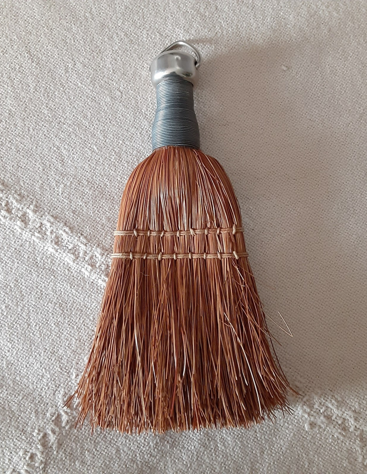 Vintage Whisk Broom Hearth Brush Wire Wrapped Natural Fiber 8 Vintage Whisk Broom Hearth Brush Wire Wrapped Natural Fiber 8
