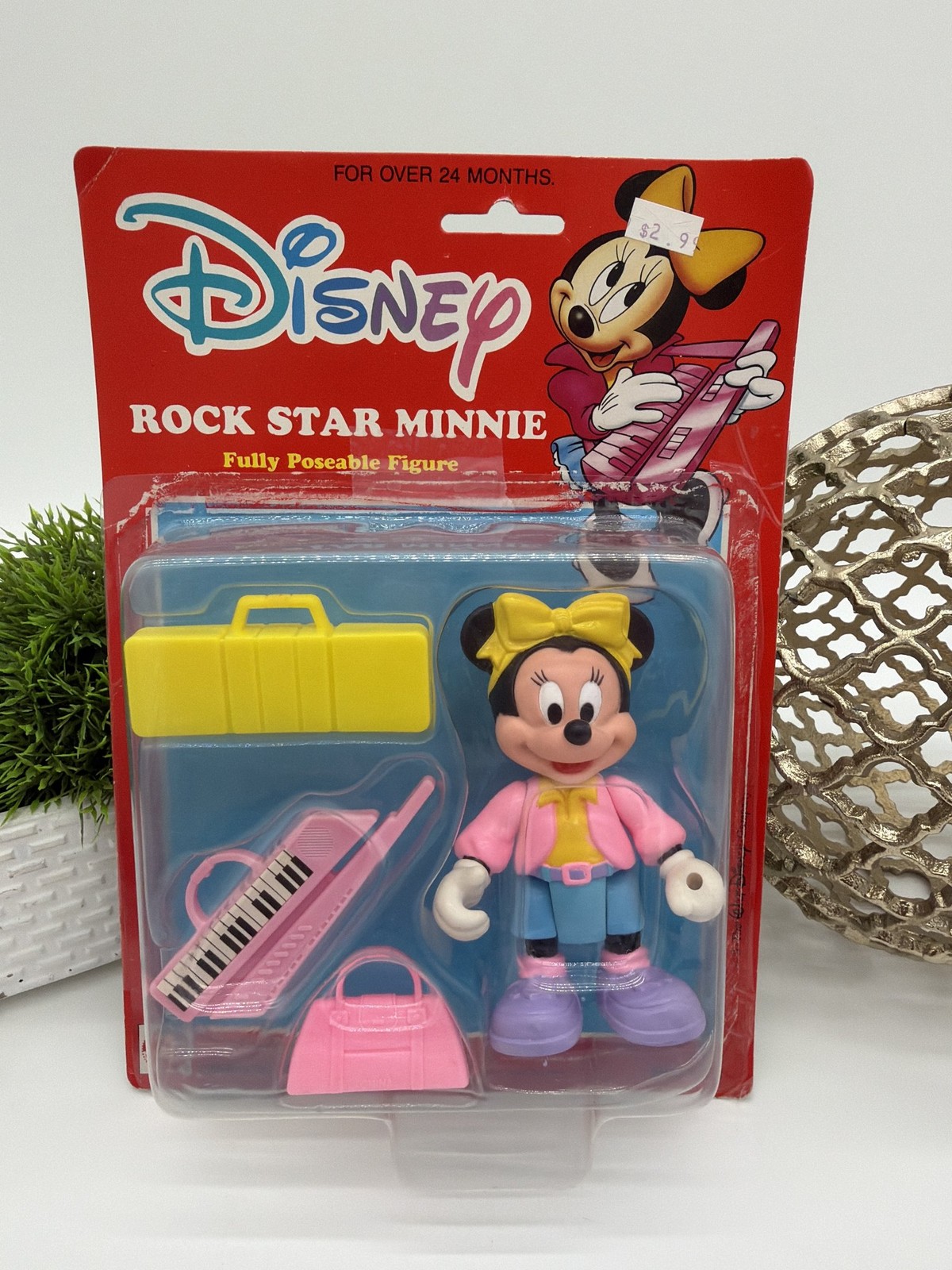 Vintage Disney Rock Star Minnie Poseable Figure Arco Mattel Carded 1990s Vintage Disney Rock Star Minnie Poseable Figure Arco Mattel Carded 1990s