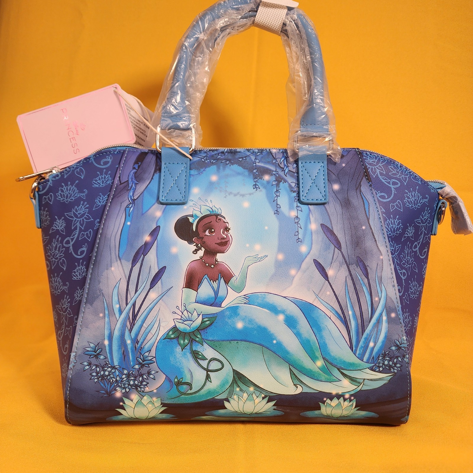 Loungefly Disney The Princess And The Frog Tiana Firefly Satchel Blue Handbag
