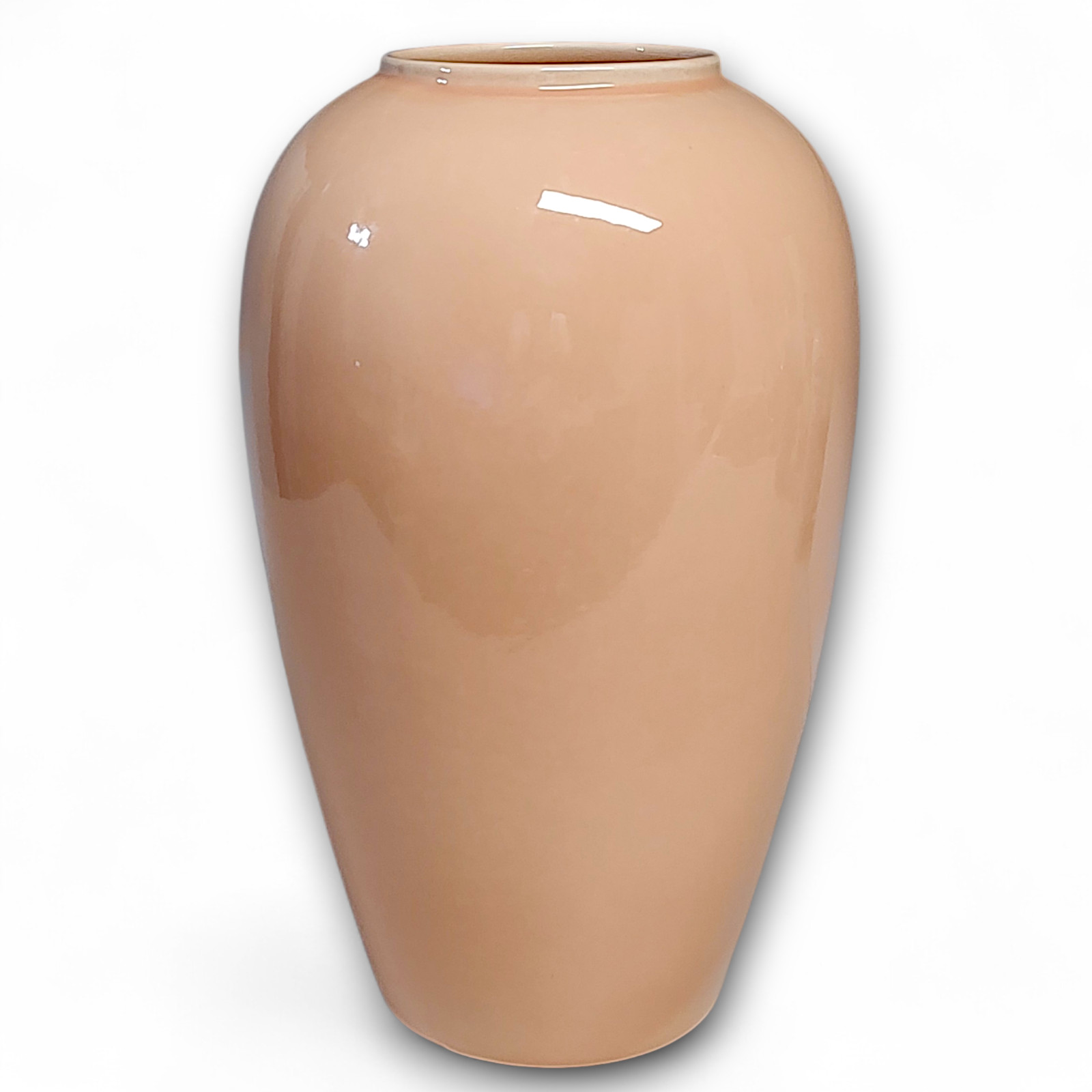 Large VTG Retro Glossy Pale Pink Centerpiece/ Vase 12.5\