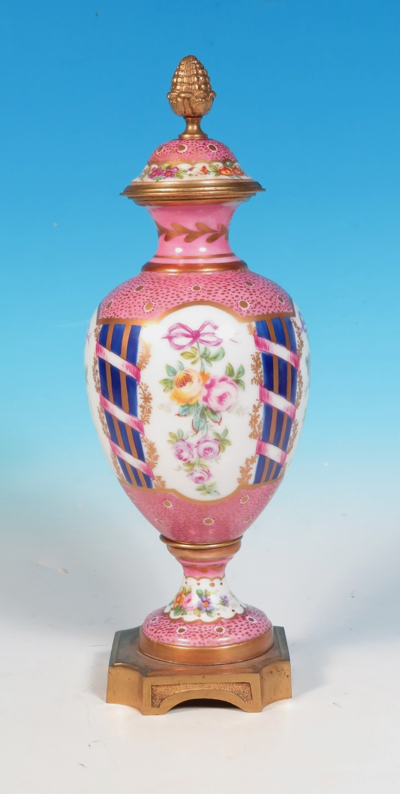 Sevres Antique French Porcelain Cvd Urn Jar Bronze Ormolu Mounts 19th c EXCEL Sevres Antique French Porcelain Cvd Urn Jar Bronze Ormolu Mounts 19th c EXCEL