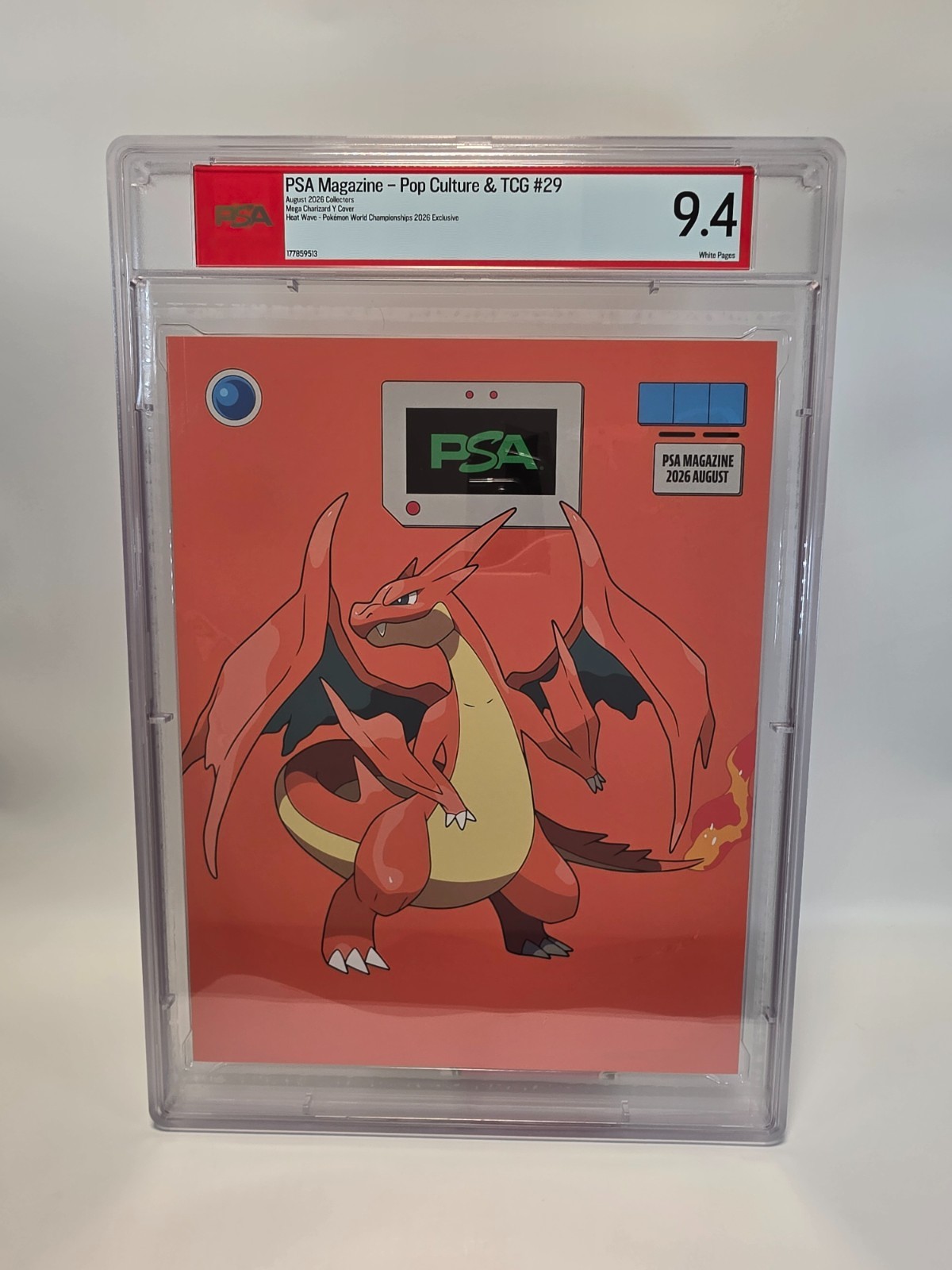 PSA 9.4 - MEGA CHARIZARD Y HEAT WAVE - POKÉMON WORLD CHAMPIONSHIPS EXCLUSIVE