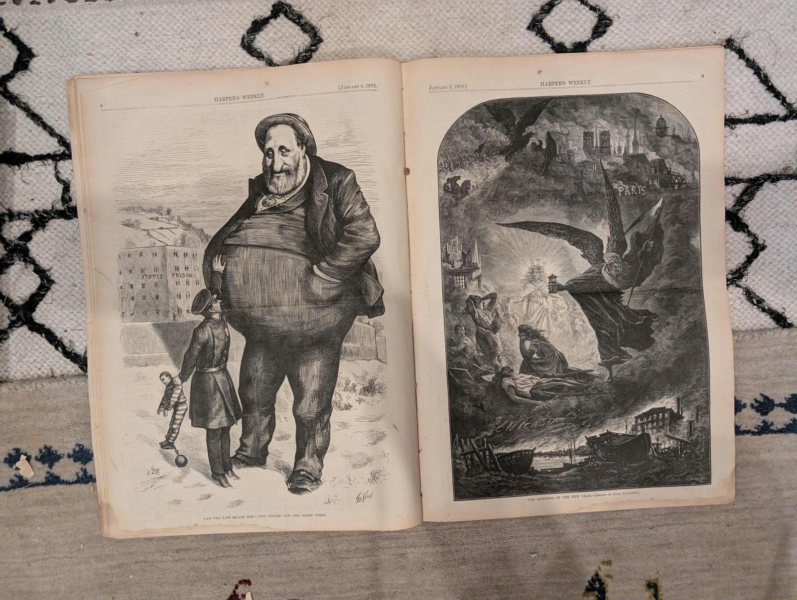1872 Boss Tweed Thomas Nast Harpers Weekly January 06 Tammany Hall